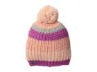 Obermeyer Stripe Pom Knit Hat (pink In Paris) Caps