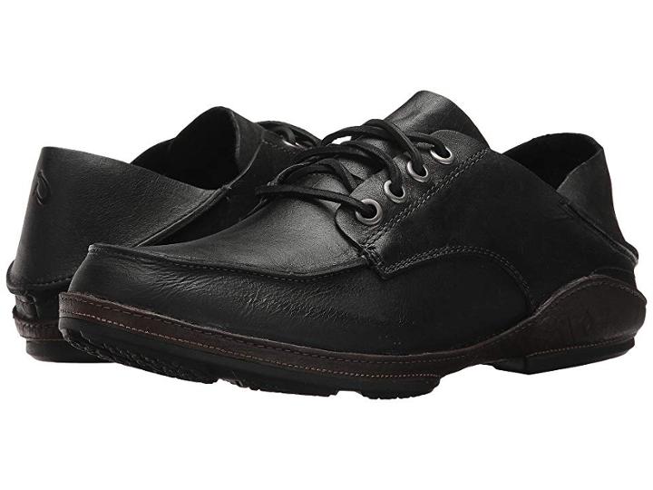 Olukai Ni'o Lace (black/dark Wood) Men's Shoes