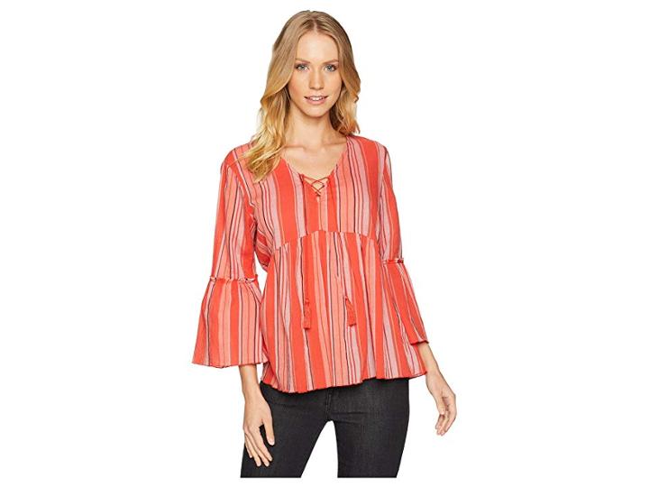 Sanctuary Sedona Lace-up Top (sarape Stripe) Women's Clothing