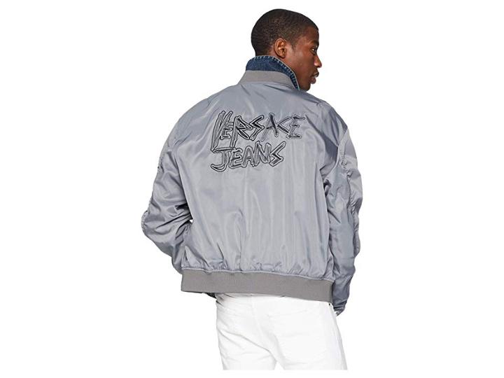 Versace Jeans Couture Logo Bomber Jacket (grey) Men's Coat