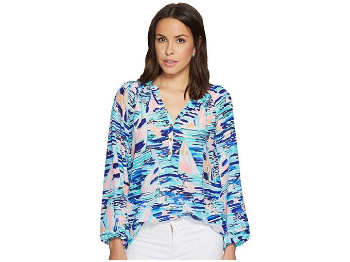 Lilly Pulitzer Elsa Top (multi Pier Pressure) Women's Blouse