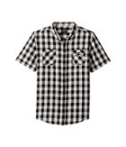 Rip Curl Kids Check Swing Short Sleeve Shirt (big Kids) (black) Boy's Clothing