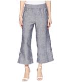 Elliott Lauren Elastic Waist Linen Crop Pants (charcoal) Women's Casual Pants