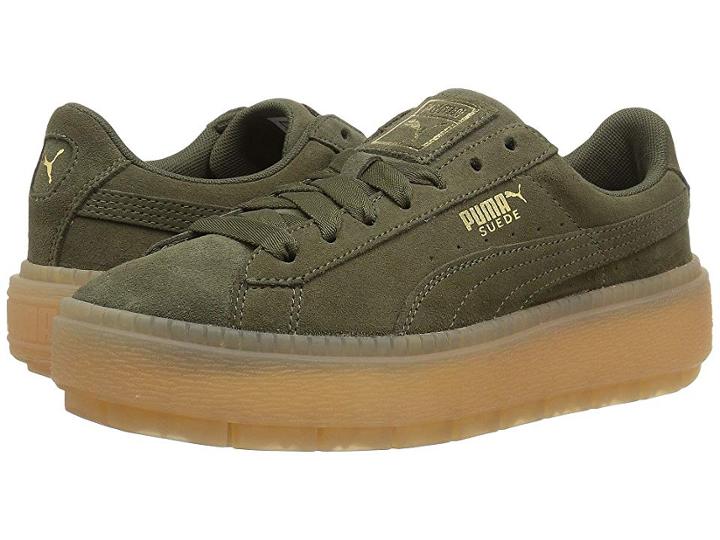 Puma Suede Platform Trace (olive Night) Women's Shoes