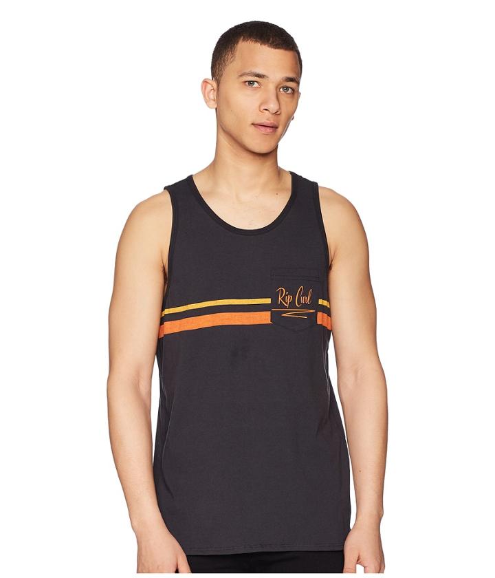 Rip Curl Radiant Heritage Pocket Tank Top (charcoal) Men's Sleeveless