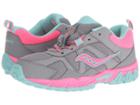 Saucony Kids Escape (little Kid) (grey/coral/turquoise) Girls Shoes