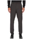 Perry Ellis Portfolio Slim Fit Mechanical Stretch Tonal Plaid Pants (charcoal) Men's Dress Pants