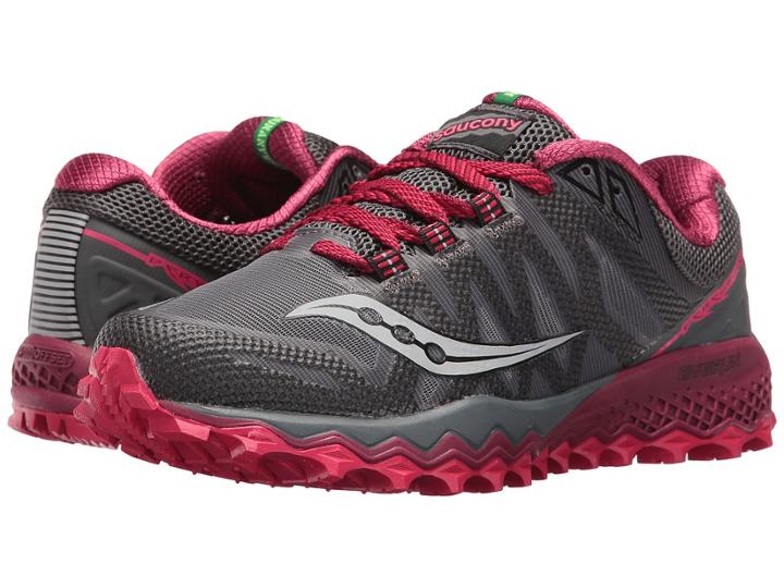 Saucony Peregrine 7 (grey/berry) Women's Shoes