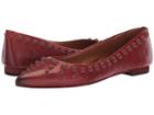 Frye Sienna Deco Stud Ballet (red Clay Polished Soft Full Grain) Women's Flat Shoes