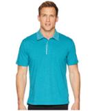 Robert Graham Diego Short Sleeve Knit Polo (teal) Men's Short Sleeve Pullover