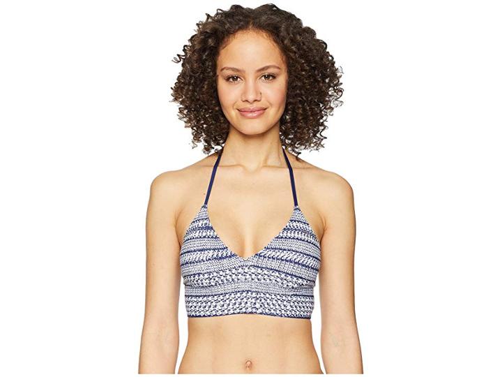 Splendid Nautical By Nature Crop Bra Top (navy) Women's Swimwear