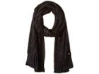 Lauren Ralph Lauren Engineered Cable Scarf (black) Scarves