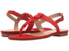 Johnston & Murphy Holly (flamingo Red Kid Suede) Women's Sandals