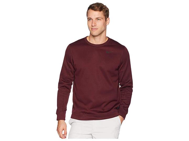 Nike Golf Therma Repel Top Crew (burgundy Crush/black) Men's Clothing