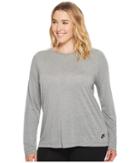 Nike Sportswear Essential Long-sleeve Top (size 1x-3x) (carbon Heather/carbon Heather/black) Women's Clothing