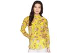 Lauren Ralph Lauren Petite Floral Button Down Shirt (yellow Multi) Women's Clothing