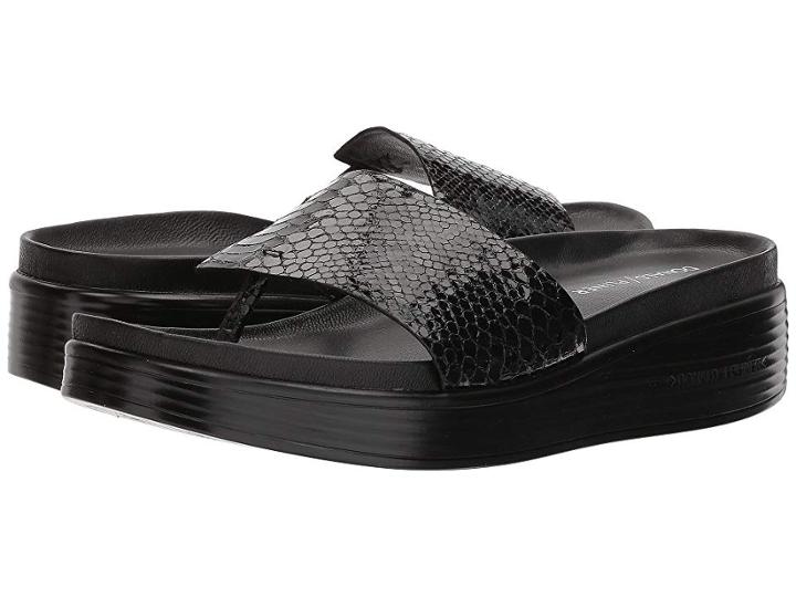 Donald J Pliner Fifi 19 (black Snake) Women's Wedge Shoes