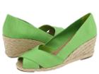 Lauren By Ralph Lauren Cecilia (lime Shantung) Women's Wedge Shoes