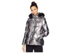 Sam Edelman Metallic Puffer Jacket (gunmetal) Women's Coat