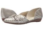 Anne Klein Bette (silver/natural Fabric) Women's Flat Shoes