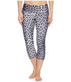 Onzie Capri Pants (black/white Leopard) Women's Casual Pants
