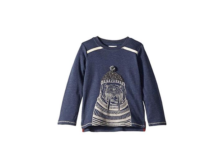 Mud Pie Walrus Long Sleeve T-shirt (infant/toddler) (blue) Boy's T Shirt