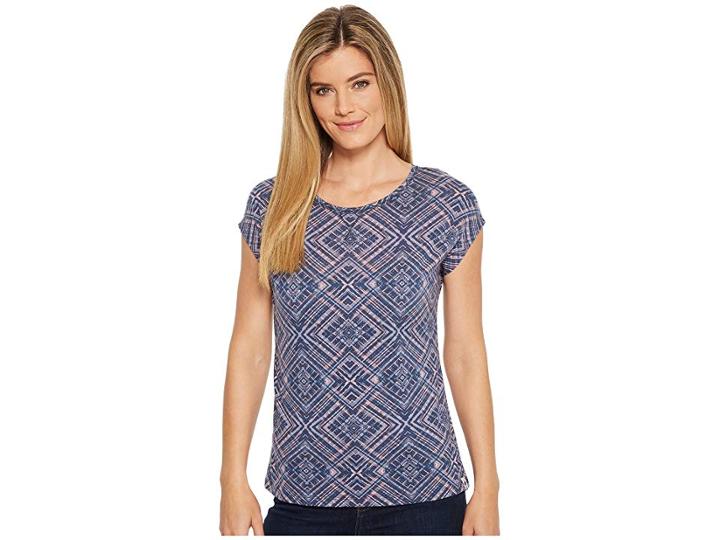 Smartwool Merino 150 Pattern Tee (dark Blue Steel) Women's T Shirt
