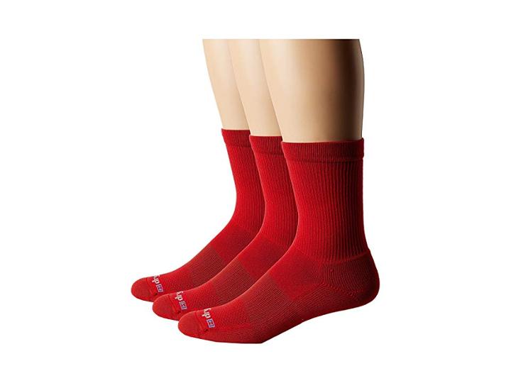Drymax Sport Performance Casual Crew 3-pair (red) Women's Crew Cut Socks Shoes