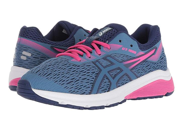 Asics Kids Gt-1000 7 (big Kid) (azure/fuchsia Purple) Girls Shoes