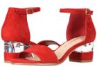 Bella-vita Fitz (red Kid Suede Leather) Women's Hook And Loop Shoes