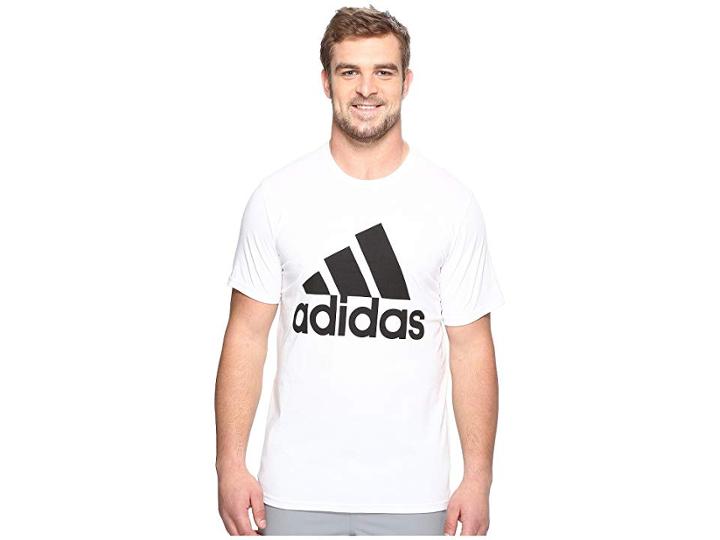 Adidas Big Tall Badge Of Sport Classic Tee (white/black) Men's T Shirt