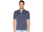 True Grit Lux Textured Tencel Short Sleeve Knit Polo With Contrast Stitch (navy) Men's Short Sleeve Pullover
