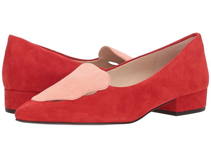 Cole Haan G.os Leah Skimmer (aura Orange/coral Almond Suede) Women's Shoes