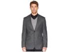 Perry Ellis Slim Fit Washable Plaid Suit Jacket (charcoal Heather) Men's Jacket