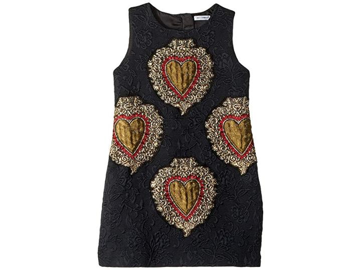 Dolce & Gabbana Kids Jacquard Dress (toddler/little Kids) (black) Girl's Dress