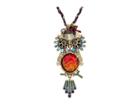 Betsey Johnson Gold And Multicolor Owl Pendant Necklace (multi) Necklace