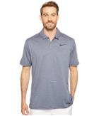Nike Golf Control Stripe Polo Lc (thunder Blue/black) Men's Clothing