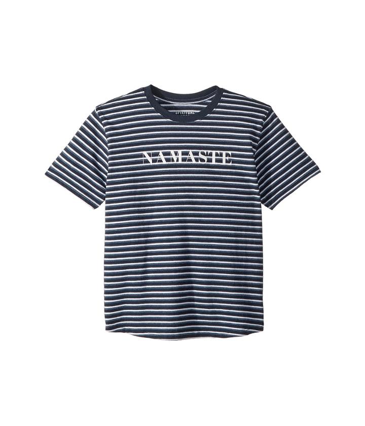 Spiritual Gangster Kids Namaste Short Sleeve Tee (toddler/little Kids/big Kids) (navy) Boy's T Shirt