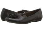 Kensie Girl Kids Patent Flat With Embellished Toe (little Kid/big Kid) (black) Girls Shoes