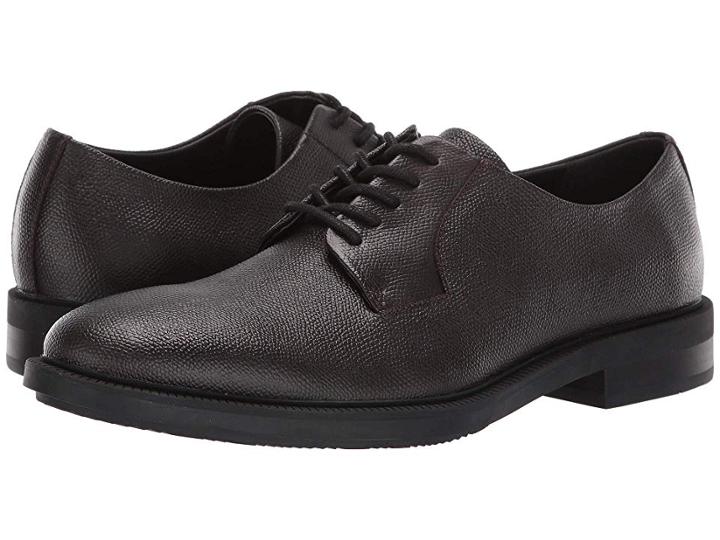 Calvin Klein Carl (dark Brown Small Tumbled Leather) Men's Shoes