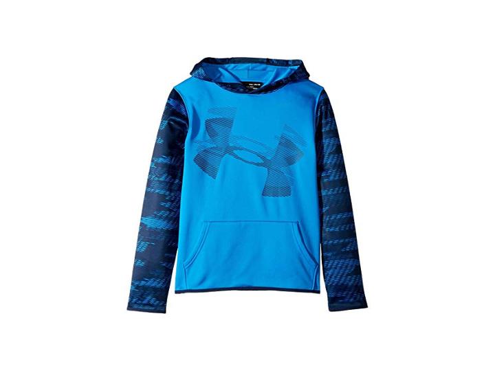 Under Armour Kids Af Highlight Sleeve Hoodie (big Kids) (blue Circuit/academy) Boy's Sweatshirt