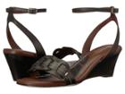 Tommy Bahama Florence Row (black Leather) Women's Wedge Shoes