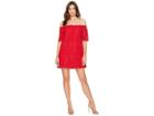 Bb Dakota Erica Lace Off The Shoulder Dress (red) Women's Dress