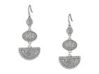 Lucky Brand Pave Drop Earrings (silver 2) Earring