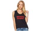 Levi's(r) Womens The Muscle Tank Top (batwing Tank Caviar) Women's Sleeveless