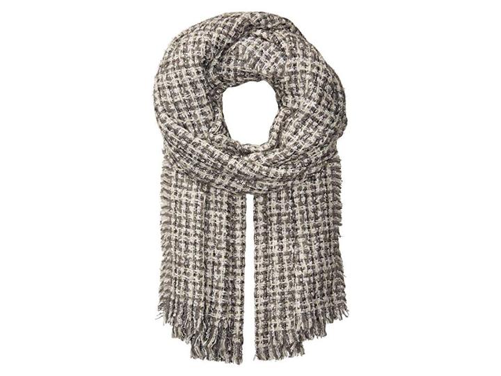 Echo Design Lurex Tweed Wrap Scarf (echo Silver) Scarves