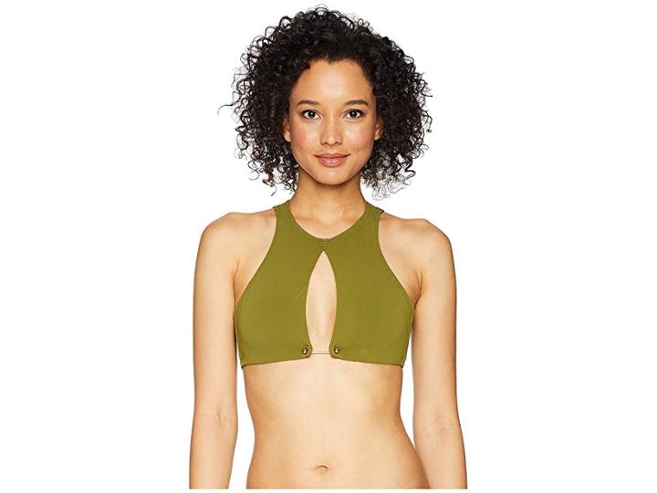 Robin Piccone Luca Keyhole Bikini Top (moss) Women's Swimwear