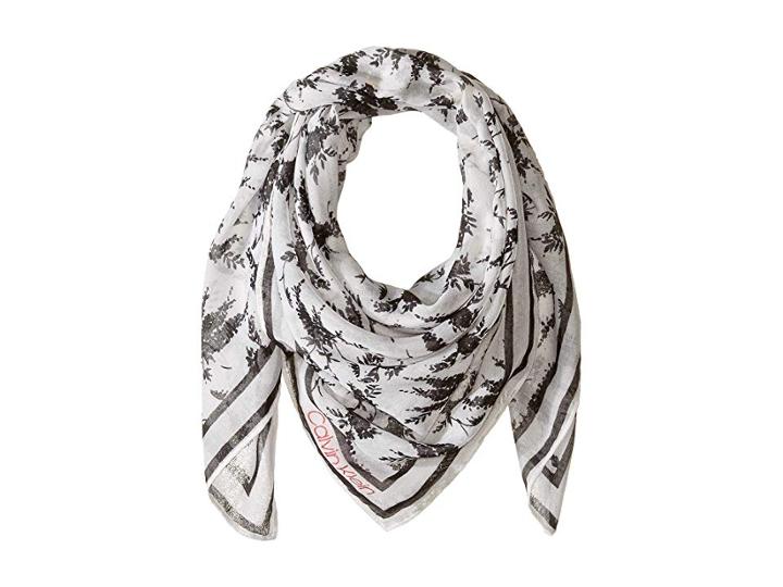 Calvin Klein Bandana Print Sqaure (black) Scarves