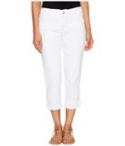 Nydj Petite Petite Alina Capris In Optic White (optic White) Women's Jeans