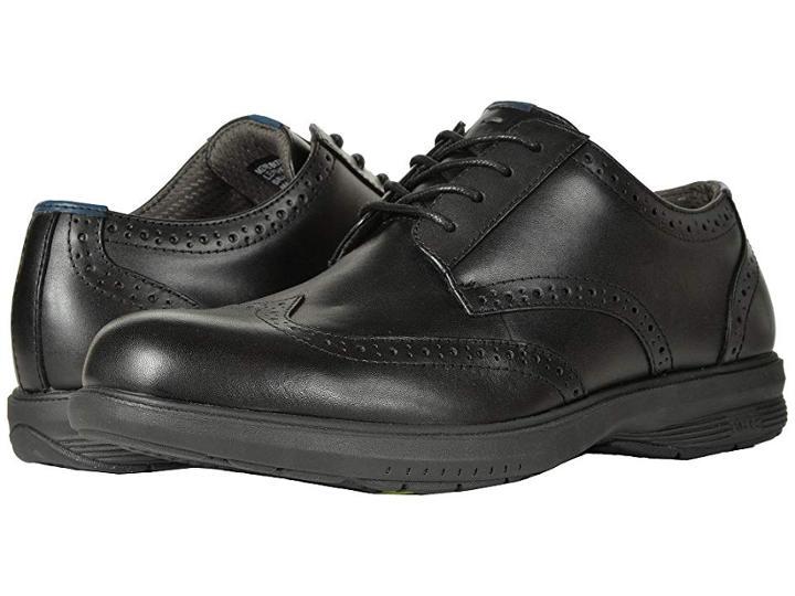 Nunn Bush Maclin Street Wing Tip Oxford With Kore Slip Resistant Walking Comfort Technology (black) Men's Lace Up Wing Tip Shoes